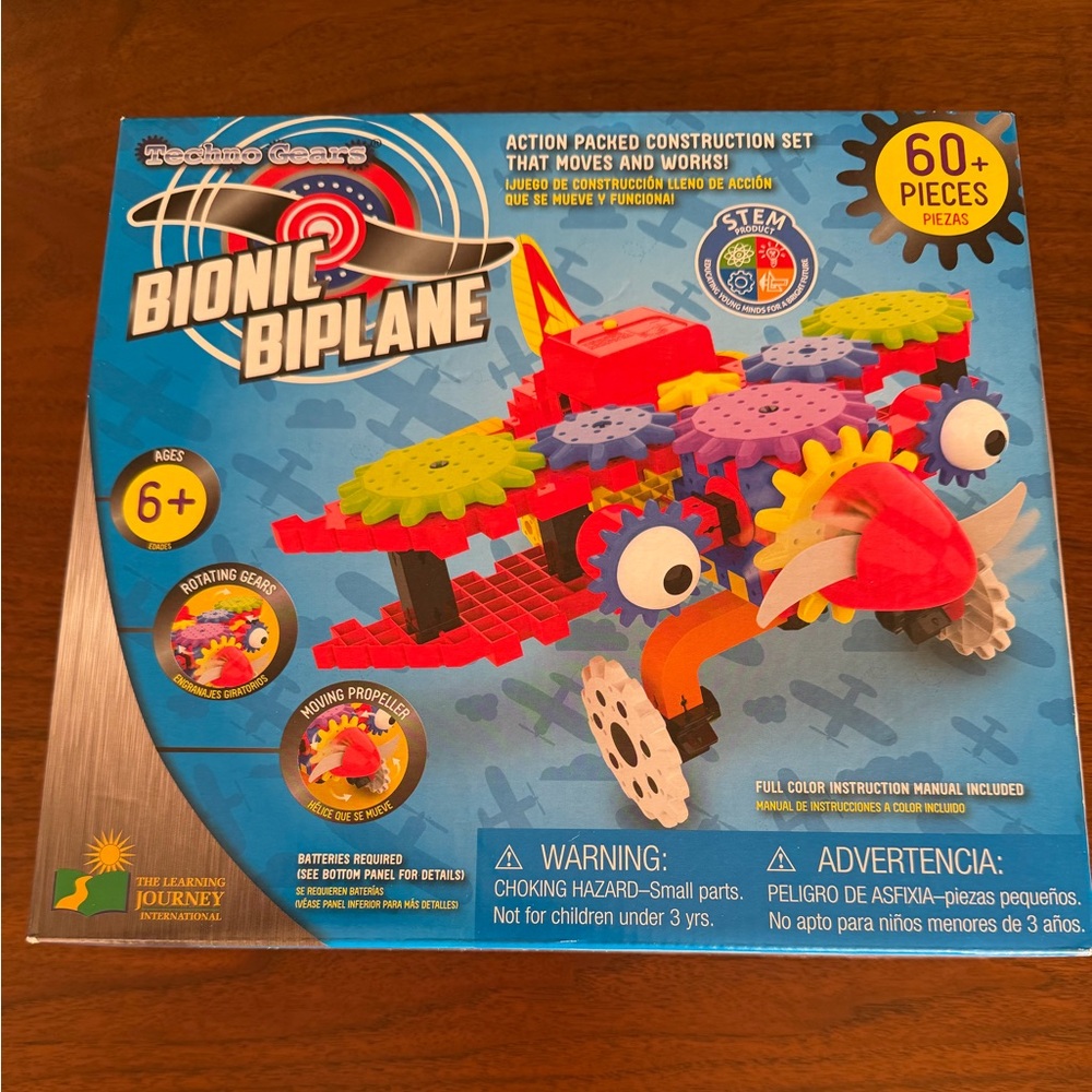 Bionic Biplane Building Set - Red, Yellow, and Purple